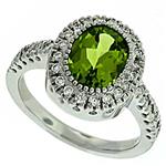 Prima Diamond And Peridot Ring