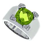 Prima Diamond And Peridot Ring