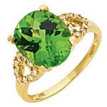 Prima Diamond And Peridot Ring