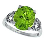 Prima Diamond And Peridot Ring