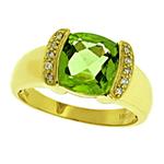 Prima Diamond And Peridot Ring