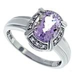 Prima Diamond And Pink Amethyst Ring