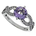 Prima Diamond And Pink Amethyst Ring