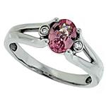 Prima Diamond And Pink Sapphire Ring