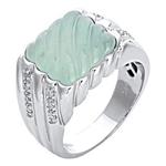 Prima Diamond And Prehnite Ring