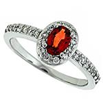 Prima Diamond And Red Sapphire Ring