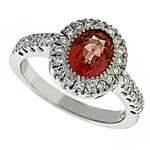 Prima Diamond And Red Sapphire Ring