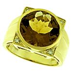 Prima Diamond And Whiskey Quartz Ring