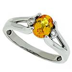 Prima Diamond And Yellow Sapphire Ring