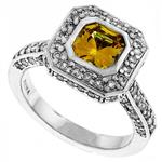 Prima Diamond And Yellow Sapphire Ring