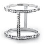 Prima Diamond Bar Wide Ring