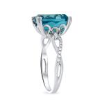 Diamond & Blue Topaz Ring