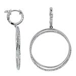 Prima Diamond Circle Hoops Earrings