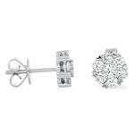 Prima Diamond Cluster Earrings