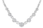 Prima Diamond Cluster Waves Necklace