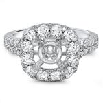 Prima Diamond Cushion Halo Eng Ring