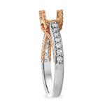 Diamond Engagement Band With Rope Desing