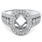 Prima Diamond Engagement Ring (10x8 Oval Center)