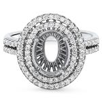 Prima Diamond Engagement Ring (10x8 Oval Center)