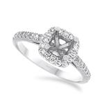 Prima Diamond Engagement Ring (5.5mm Cushion Center)