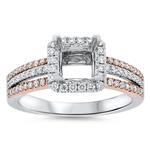 Prima Diamond Engagement Ring (5.5mm Princess Cut Center)