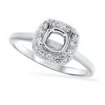 Prima Diamond Engagement Ring (5.5x5.5 Cushion Center)