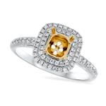 Prima Diamond Engagement Ring (5x5 Cushion Center)