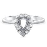 Prima Diamond Engagement Ring (7x5 Pear Shape Center)