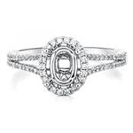 Prima Diamond Engagement Ring (7x5mm Center)