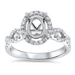 Diamond Engagement Ring (8x6 Oval Center)