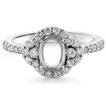 Prima Diamond Engagement Ring (8x6 Oval Center)