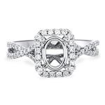 Prima Diamond Engagement Ring (8x6mm Center)