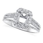 Prima Diamond Engagement Ring (8x6mm Oval Center)