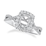 Prima Diamond Engagement Ring (8x6mm Oval Center)