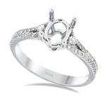 Prima Diamond Engagement Ring (8x6mm Oval Center)