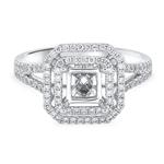 Prima Diamond Engagement Ring Double Halo Princess