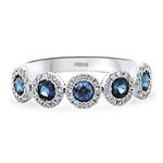 Prima Diamond & Five Stone Sapphire Band