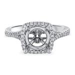 Prima Diamond Halo V Shank Engagement Ring