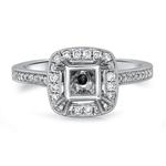 Prima Diamond Millgrain Halo Eng Ring