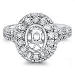 Prima Diamond Oval Double Halo Eng Ring