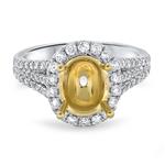 Prima Diamond Oval Halo Eng Ring