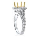 Diamond Oval Halo Eng Ring