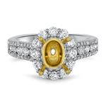 Prima Diamond Oval Halo Eng Ring