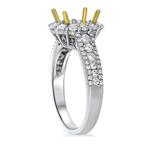 Diamond Oval Halo Eng Ring