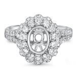 Prima Diamond Oval Halo Eng Ring