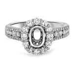 Prima Diamond Oval Halo Eng Ring