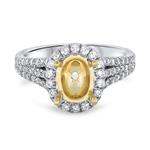 Prima Diamond Oval Halo Eng Ring