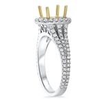 Diamond Oval Halo Eng Ring