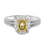 Prima Diamond Oval Halo Engagement Ring