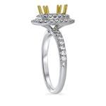 Diamond P/C Double Halo Eng Ring